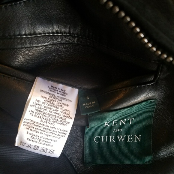Kent and Curwen leather bomber jacket